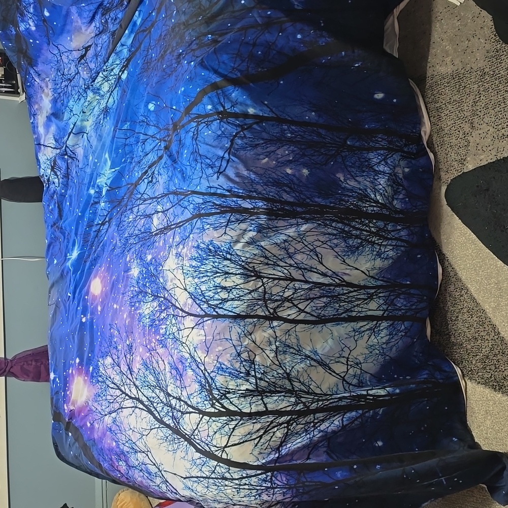 Society6 trees and space duvet cover